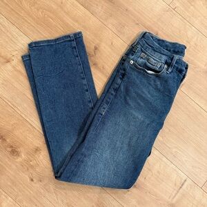 Good American Dark Blue Straight Jeans Size 4/27 EUC Pants Denim